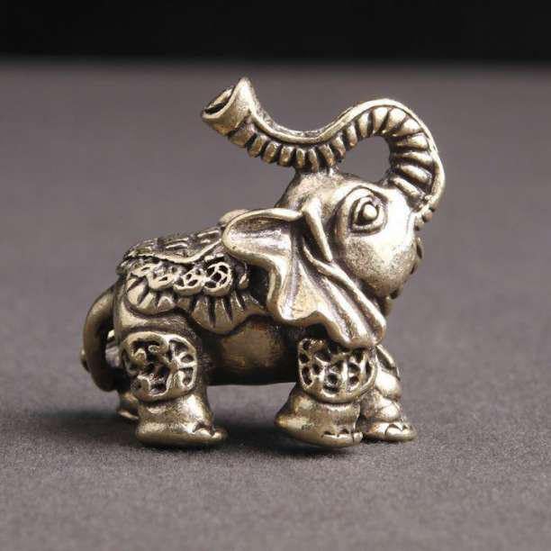 Amazon.co.jp: 黄銅 鼻上げ 象 ぞう 運気上昇 知恵 子孫繁栄 子宝 風水